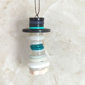 Handmade Snowman Christmas Tree Ornament for holiday and winter season decor❄️☃️